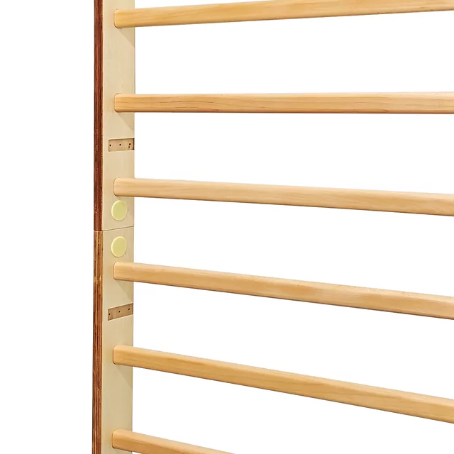 Bordásfal inSPORTline Shapemar 220x90 cm, nagyobb távolság a faltól, tömör bükkfa, 2 x lakkozott felület, tartozékok rögzítésének lehetősége