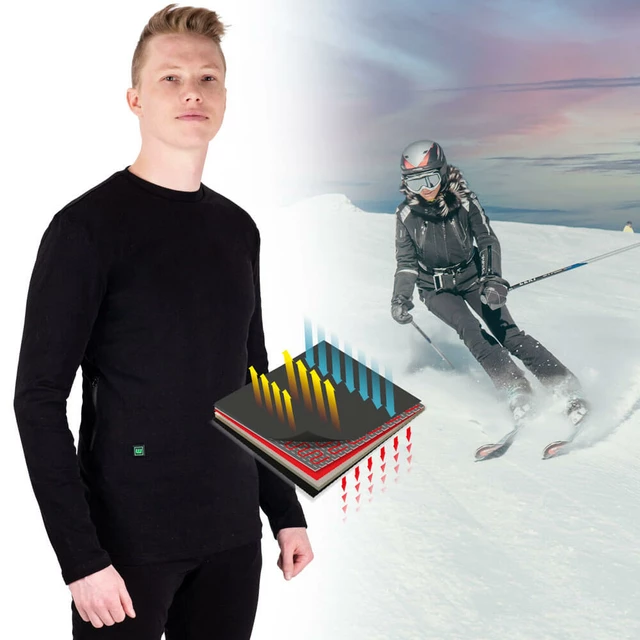 Férfi fűthető felső W-TEC Insulong - fekete