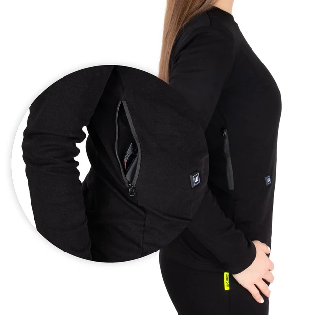 Női fűtött felső W-TEC Insulong Lady - fekete