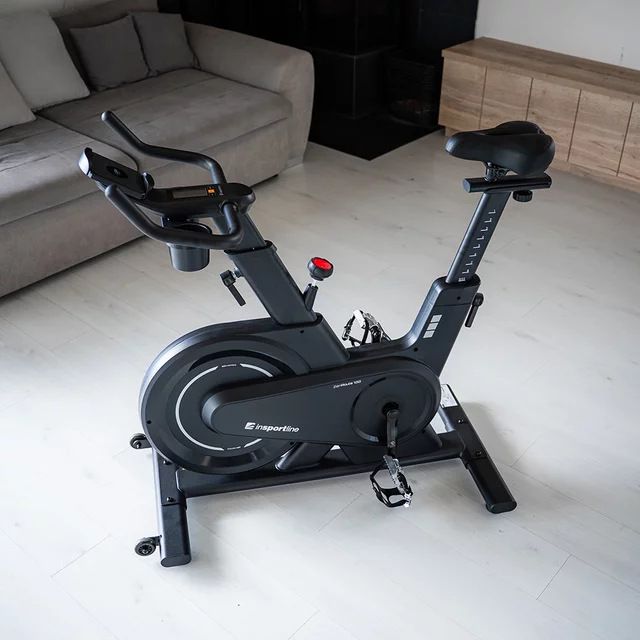 Szobakerékpár inSPORTline ZenRoute 100, innovatív optikai érzékelő, mágneses fékrendszer, precíz ékszíj-meghajtás, sportos kialakítású kormány