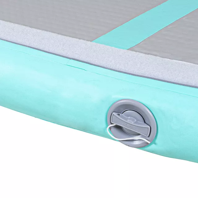 Airtrack elektromos pumpával inSPORTline Airstunt 300x100x10 cm, rugalmas anyag, Drop Stitch technológia, megerősített varratok