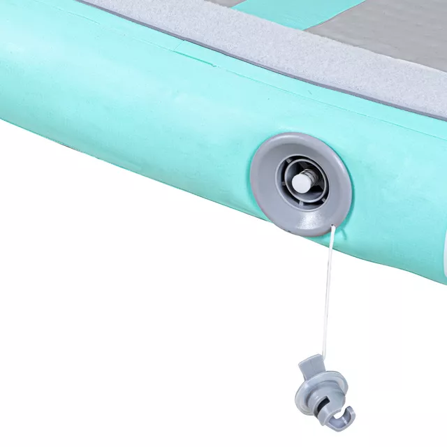 Airtrack elektromos pumpával inSPORTline Airstunt 300x100x10 cm, rugalmas anyag, Drop Stitch technológia, megerősített varratok