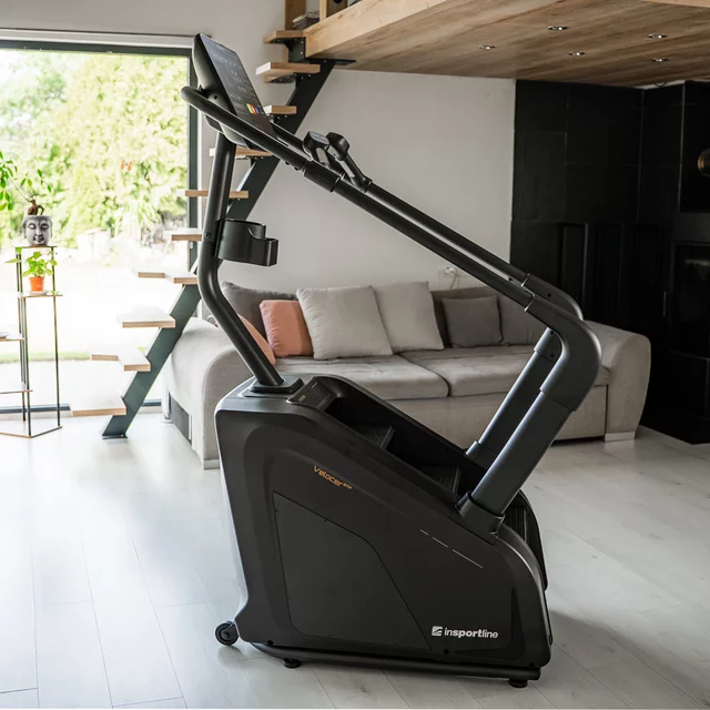 Fitneszlépcső inSPORTline Velocer STP, áttekinthető LED kijelző intuitív vezérléssel, bluetooth-kapcsolat, beépített hangszórók
