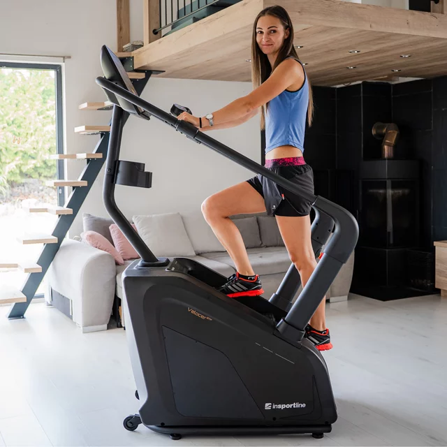 Fitneszlépcső inSPORTline Velocer STP, áttekinthető LED kijelző intuitív vezérléssel, bluetooth-kapcsolat, beépített hangszórók