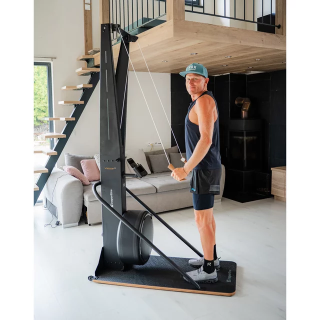 Sífutó-edzőgép inSPORTline Velocer SKI, 16 különböző ellenállási szint, okostelefon-tartó, LCD-kijelző, 150 kg-os teherbírás, 21 edzésprogram