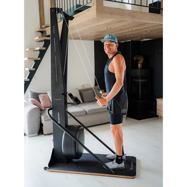 Sífutó-edzőgép inSPORTline Velocer SKI, 16 különböző ellenállási szint, okostelefon-tartó, LCD-kijelző, 150 kg-os teherbírás, 21 edzésprogram