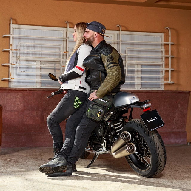 Férfi motoros farmer W-TEC Leonard - fekete