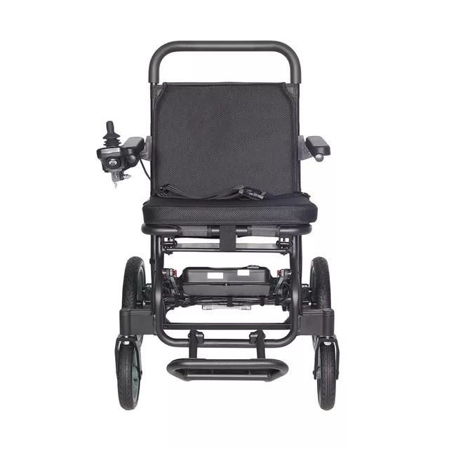 Elektromos könnyű kerekesszék inSPORTline Zauney, LED lámpa, duda, biztonsági öv, automatikus fékrendszer, stabilizáló kerekek, felhajtható kartámasz