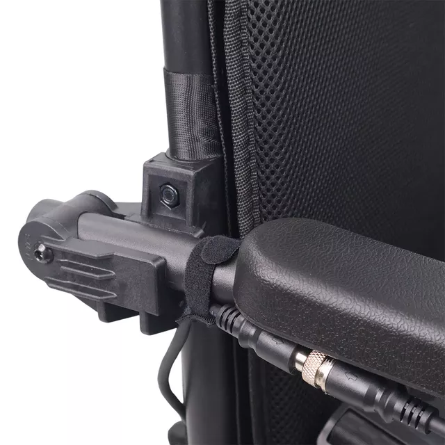 Elektromos könnyű kerekesszék inSPORTline Zauney, LED lámpa, duda, biztonsági öv, automatikus fékrendszer, stabilizáló kerekek, felhajtható kartámasz