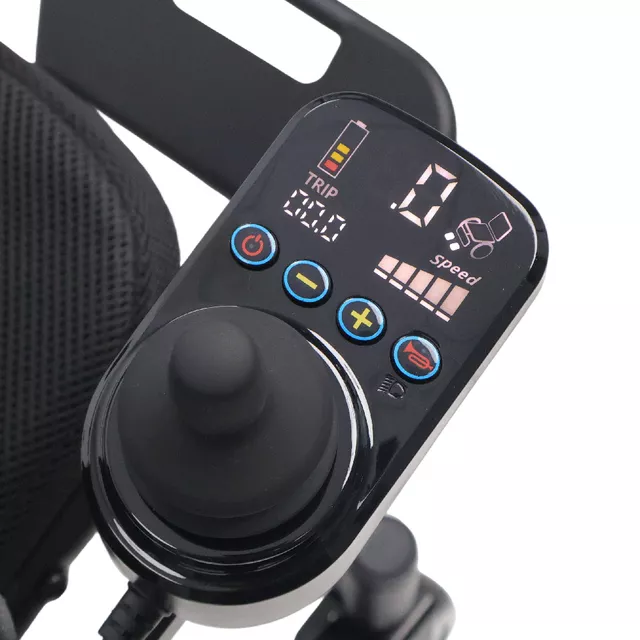 Elektromos könnyű kerekesszék inSPORTline Zauney, LED lámpa, duda, biztonsági öv, automatikus fékrendszer, stabilizáló kerekek, felhajtható kartámasz