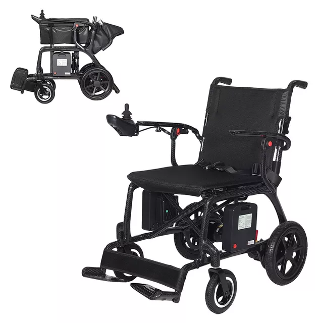 Elektromos karbon kerekesszék inSPORTline Feally, joystick vezérlés, elektromágneses fékek, biztonsági öv, 20–25 km hatótáv