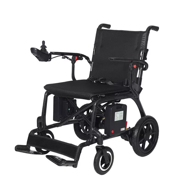 Elektromos karbon kerekesszék inSPORTline Feally, joystick vezérlés, elektromágneses fékek, biztonsági öv, 20–25 km hatótáv