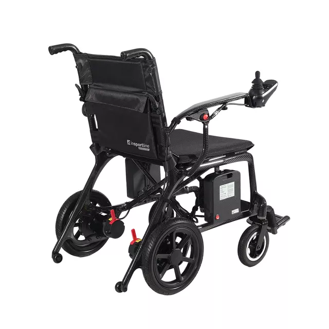 Elektromos karbon kerekesszék inSPORTline Feally, joystick vezérlés, elektromágneses fékek, biztonsági öv, 20–25 km hatótáv