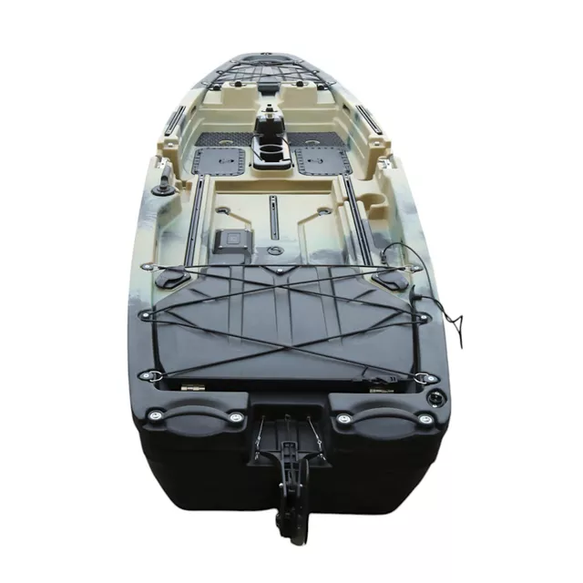 Összecsukható pedálos kajak inSPORTline Rhoner Desert Camo, tárolórekesz, 38 kg, lehajtható ülés, egyszerű kormányvezérlés, horgászbottartó