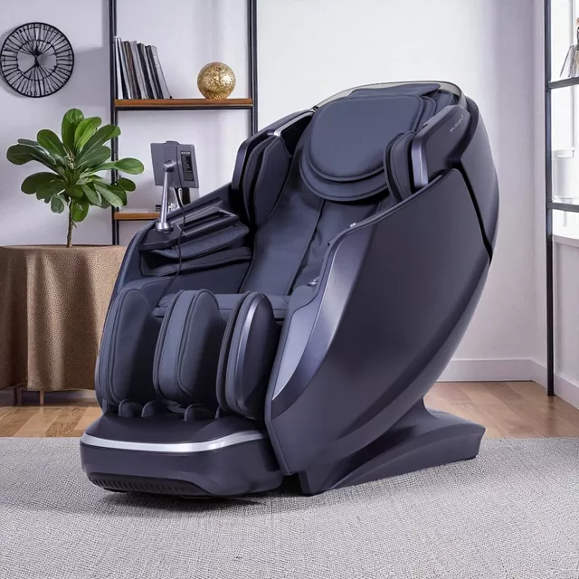 Masszázsfotel inSPORTline Balsadena, LCD vezérlőkijelző, beépített hangszórók,  LED-világítás, 20 előre beállított program, műbőr - kávé