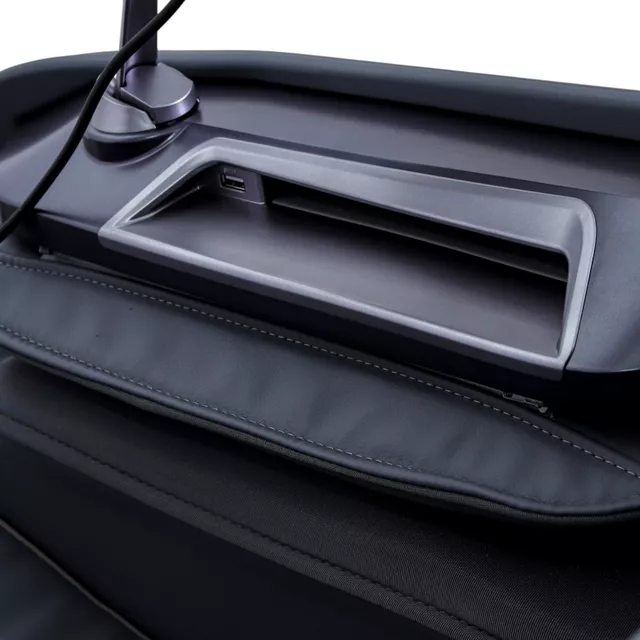 Masszázsfotel inSPORTline Balsadena, LCD vezérlőkijelző, beépített hangszórók,  LED-világítás, 20 előre beállított program, műbőr - kávé