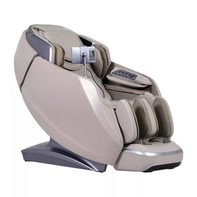 Masszázsfotel inSPORTline Balsadena, LCD vezérlőkijelző, beépített hangszórók,  LED-világítás, 20 előre beállított program, műbőr - kávé