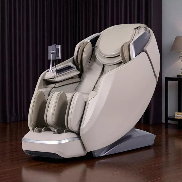 Masszázsfotel inSPORTline Balsadena, LCD vezérlőkijelző, beépített hangszórók,  LED-világítás, 20 előre beállított program, műbőr - kávé