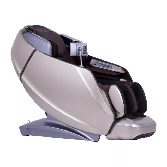 Masszázsfotel inSPORTline Balsadena, LCD vezérlőkijelző, beépített hangszórók,  LED-világítás, 20 előre beállított program, műbőr - kávé