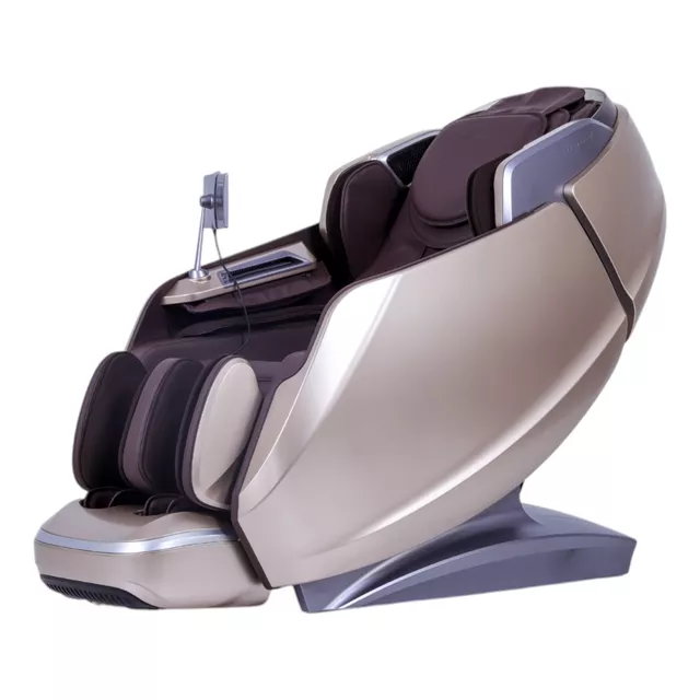 Masszázsfotel inSPORTline Balsadena, LCD vezérlőkijelző, beépített hangszórók,  LED-világítás, 20 előre beállított program, műbőr - kávé