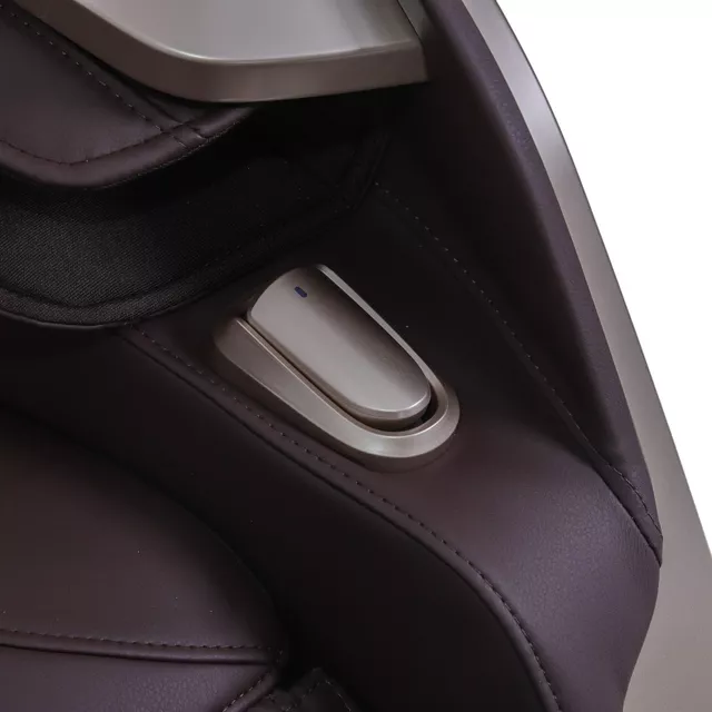 Masszázsfotel inSPORTline Balsadena, LCD vezérlőkijelző, beépített hangszórók,  LED-világítás, 20 előre beállított program, műbőr - kávé