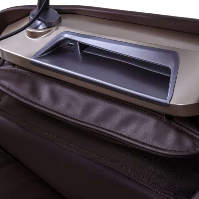 Masszázsfotel inSPORTline Balsadena, LCD vezérlőkijelző, beépített hangszórók,  LED-világítás, 20 előre beállított program, műbőr - kávé