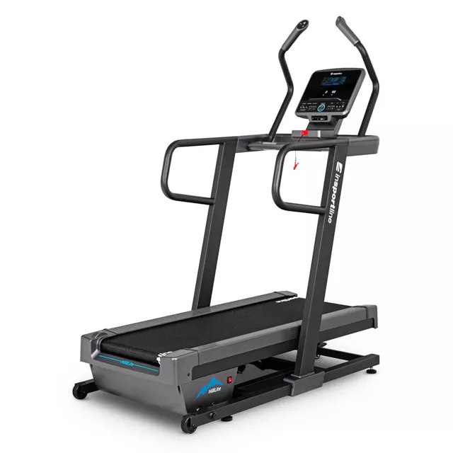 Futópad inSPORTline Hill Lite, 2.5lóerő, elektromos dőlésszög 34,92% - 40 pozició, max.120kg, futófelület 140x46cm, 20 program, HRC,USB