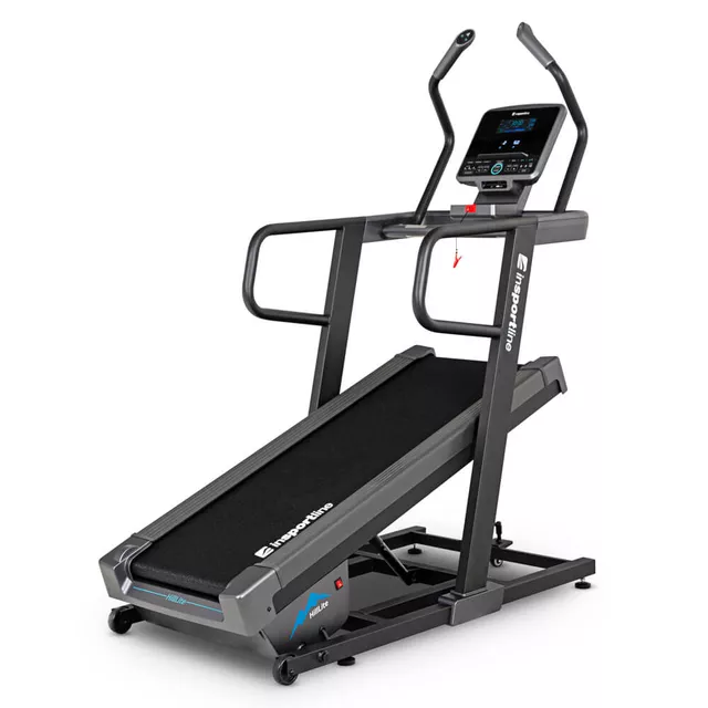 Futópad inSPORTline Hill Lite, 2.5lóerő, elektromos dőlésszög 34,92% - 40 pozició, max.120kg, futófelület 140x46cm, 20 program, HRC,USB