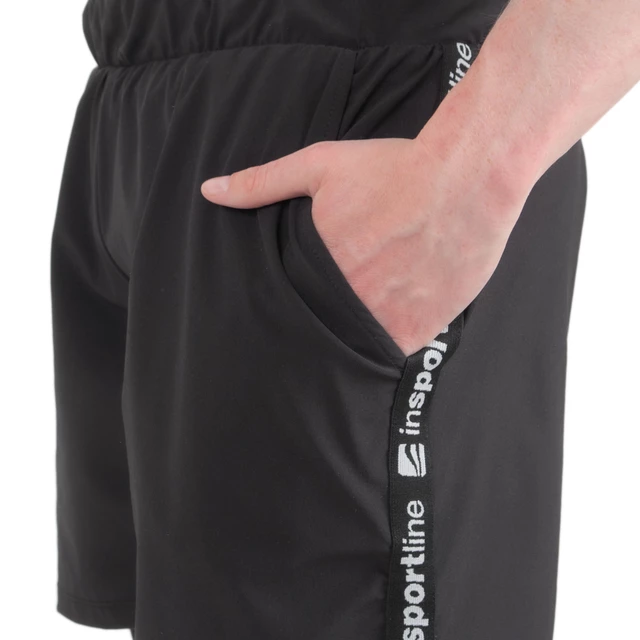 Férfi rövidnadrág 2in1 inSPORTline Closefit Short - fekete