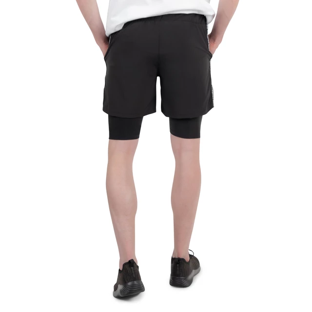 Férfi rövidnadrág 2in1 inSPORTline Closefit Short - fekete