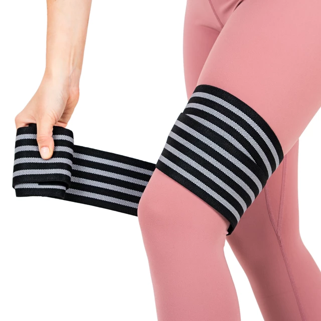 Térdbandázs inSPORTline Kneesup - szürke