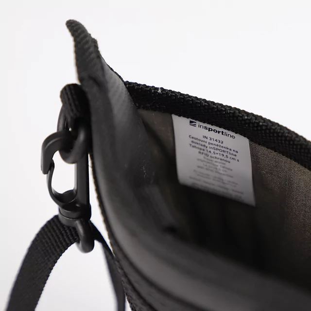 Utazó pénztárca inSPORTline Tahopa 14,5x19,5 cm RFID védelemmel, praktikus karabiner, átlátszó zseb, kompakt kialakítás, strapabíró anyag