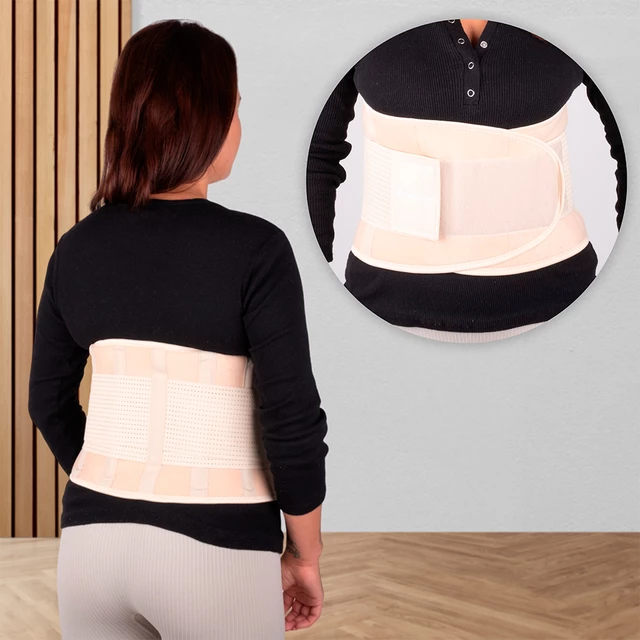 Neoprén deréköv inSPORTline Waistrim - rózsaszín - bézs