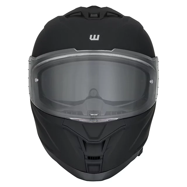 Motoros sisak W-TEC Nexwor, aerodinamikusan kialakított héj, zárható szellőzőrendszer, Pinlock® 70 előkészítés, mikrometrikus csat zárással - matt fekete