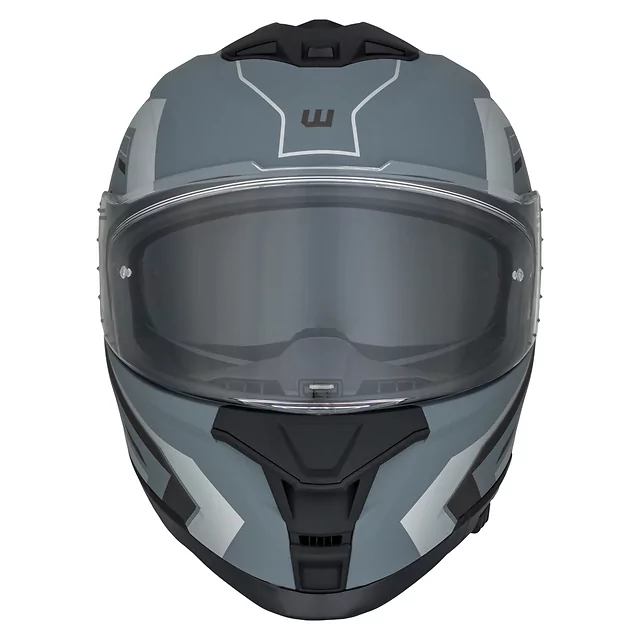 Motoros sisak W-TEC Nexwor Graphic, aerodinamikusan kialakított héj, zárható szellőzőrendszer, Pinlock® 70 előkészítés, mikrometrikus csat zárással - szürke