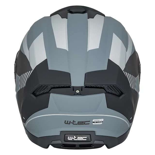 Motoros sisak W-TEC Nexwor Graphic, aerodinamikusan kialakított héj, zárható szellőzőrendszer, Pinlock® 70 előkészítés, mikrometrikus csat zárással - szürke