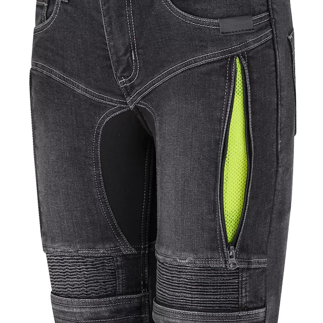 Női motoros farmer W-TEC Biterilla Eva Lady, övhurok, mosógépben mosható, kivehető térd- és csípőprotektorok, aramid megerősítés