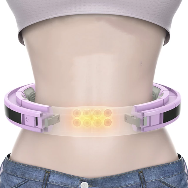 Hullahopp karika súllyal inSPORTline Weight Hoop Pro 69-105cm, 1.2kg, 41cm átmérő, bütykös, mágneses, szétszedhető, állítható méret, LCD kijelzővel