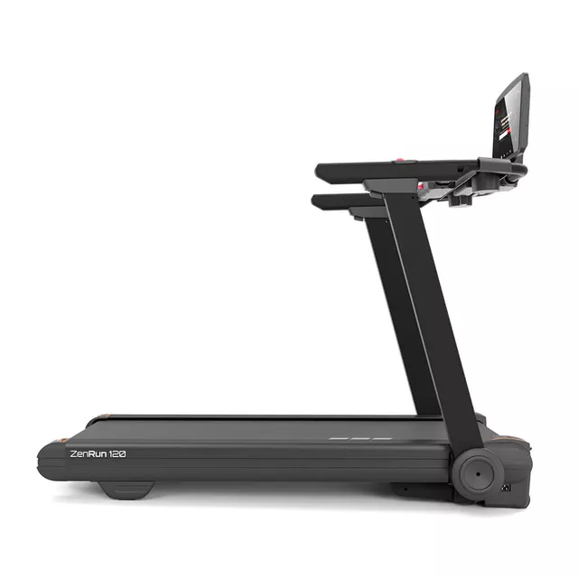 Futópad inSPORTline ZenRun 120, 4Le, 150kg teherbirás, laposra összehajtható, 180° forgatható érintőképernyő, 12% dőlészög, 22km/ó, HRC