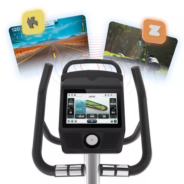 Szobakerékpár inSPORTline ZenBike 600, USB-port, max. 150kg, alkalmazások, HRC és WATT program, 7kg lendkerék, mágnesfékes