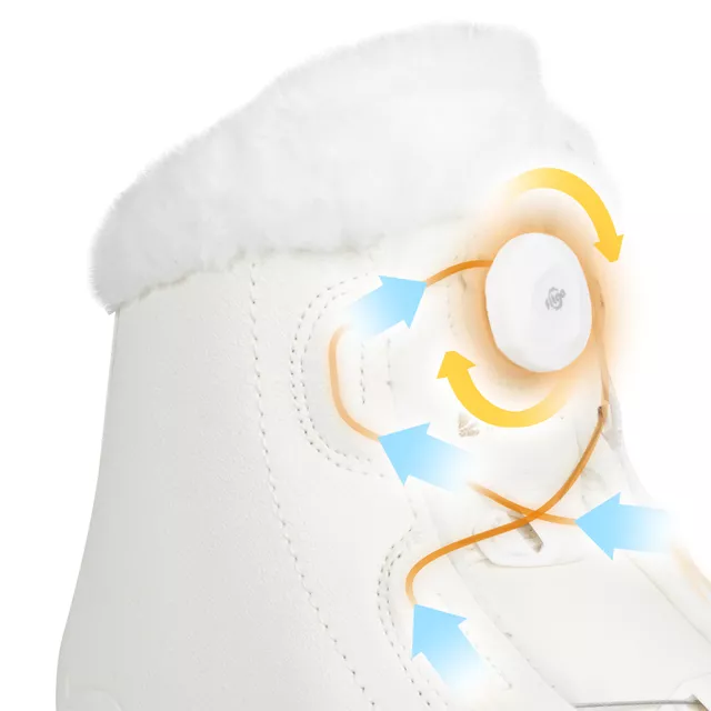 Jégkorcsolya szorítórendszerrel inSPORTline Glis, Comfort Fit párnázás, Thermo Fit szigetelés, fogak a pengén, Safety Ankle rendszer