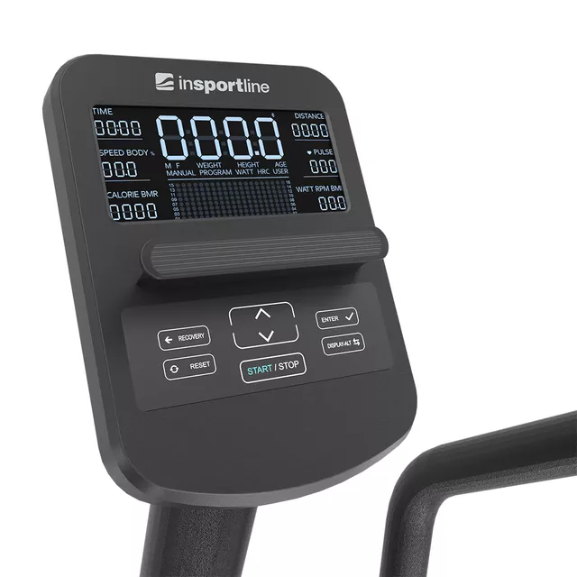 Háttámlás szobakerékpár inSPORTline ZenSeat 100, LCD kijelző, ergonomikus ülés, légáteresztő háttámla, 25 program