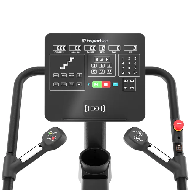 Fitness lépcsőzőgép inSPORTline Velocer STP Lite, csúszásgátló bevonat, LED-kijelző, 160 kg teherbírás, 36 program, elektromágneses fékrendszer