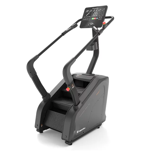 Fitness lépcsőzőgép inSPORTline Velocer STP Lite, csúszásgátló bevonat, LED-kijelző, 160 kg teherbírás, 36 program, elektromágneses fékrendszer