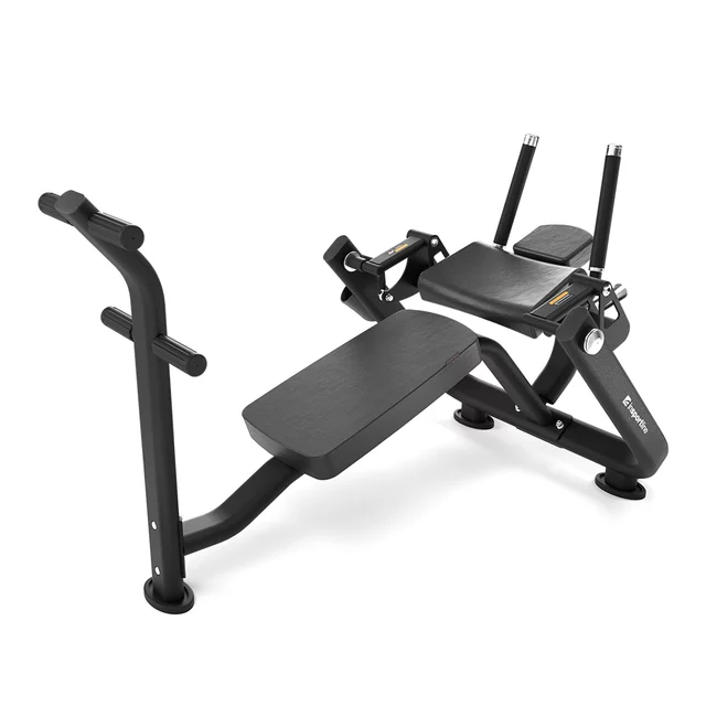 Hasizom erősítő pad inSPORTline Velocer tárcsasúlyos, mobiltelefontartó, szállítókerék a könnyű mozgatáshoz, strapabíró szerkezet, ergonomikus ülés
