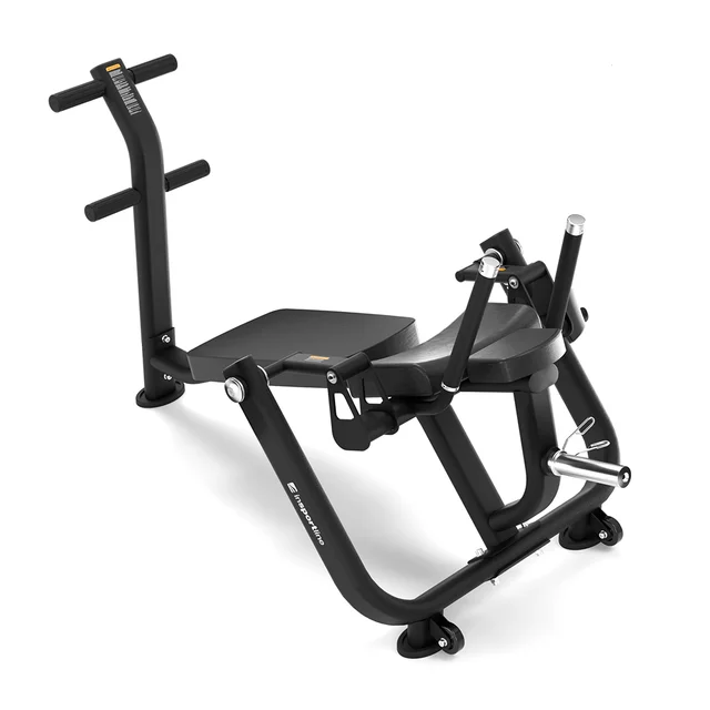 Hasizom erősítő pad inSPORTline Velocer tárcsasúlyos, mobiltelefontartó, szállítókerék a könnyű mozgatáshoz, strapabíró szerkezet, ergonomikus ülés