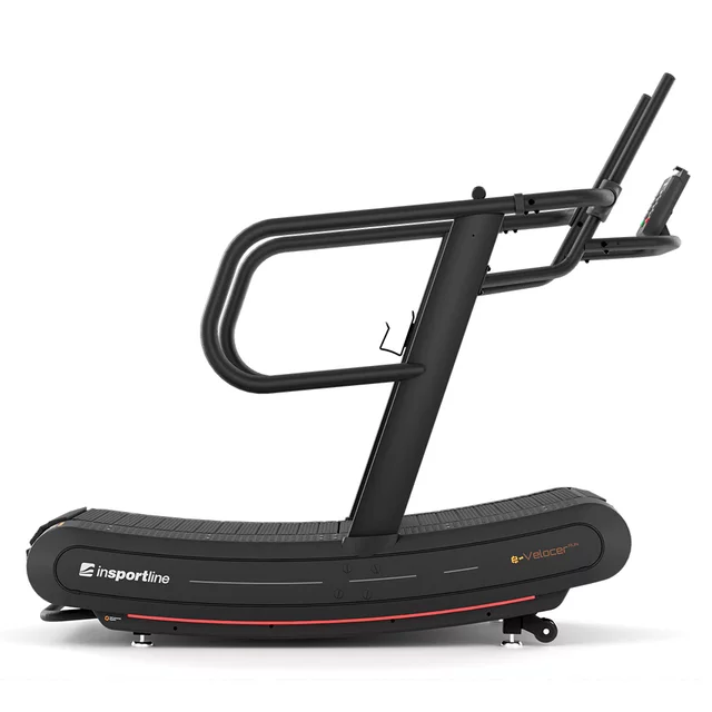 Motor nélküli futópad inSPORTline e-Velocer RUN, beépített szállítókerekek, Bluetooth-kapcsolat, nyolc ellenállási szint, 200 kg-os teherbírás