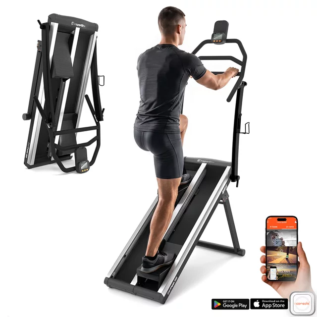 Fitness lépcső inSPORTline ZenPeak 80, csúszásgátló lépcsőfelület, áttekinthető LCDkijelző, elektromágneses fékrendszer, valósághű lépcsőző szimuláció