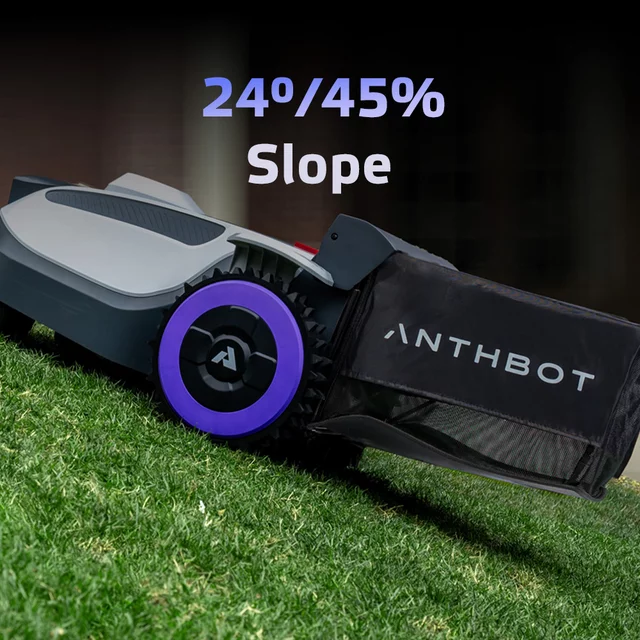 Anthbot N8 vezeték nélküli robotfűnyíró (1500 m²) lombgyűjtővel, vezérlés okosalkalmazáson keresztül, Edge Trimming funkció,  23 literes gyűjtőtartály