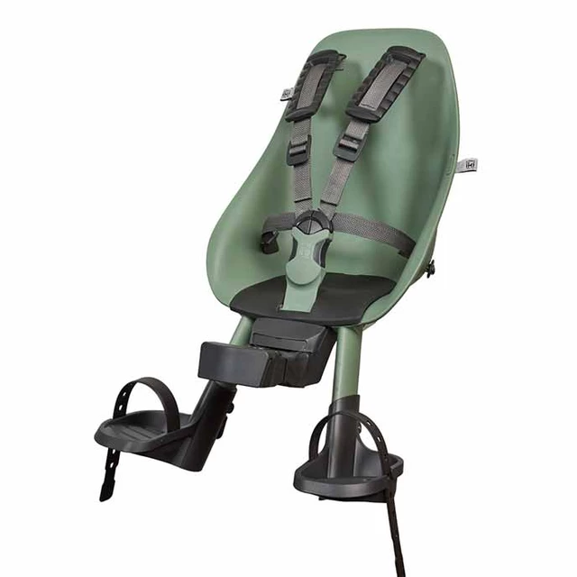 Első gyerek kerékpárülés szorító adapterrel Urban Iki - Koge barna/Kurumi barna - Icho zöld/Bincho fekete